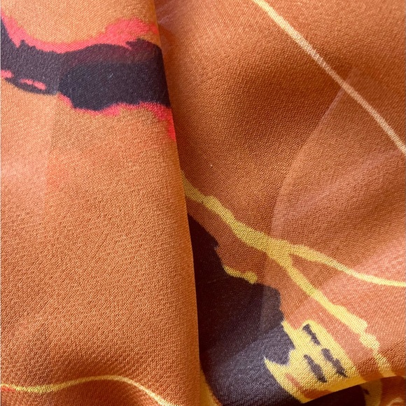 Large abstract CHIFFON scarf - Picture 12 of 12